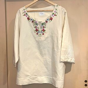 Elizabeth by Liz Claiborne embellished top in petite 3X